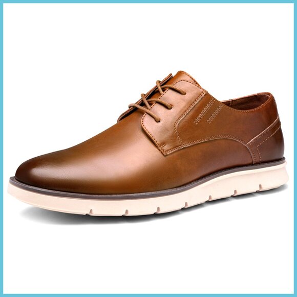 Faux Leather Oxfords with Memory Foam Insole, Non-Slip Rubber Sole main image 5
